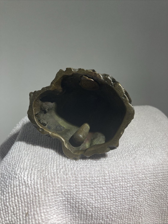 Image 1 of Campanello di servizio in bronzo d'epoca raffigurante una donna aristocratica