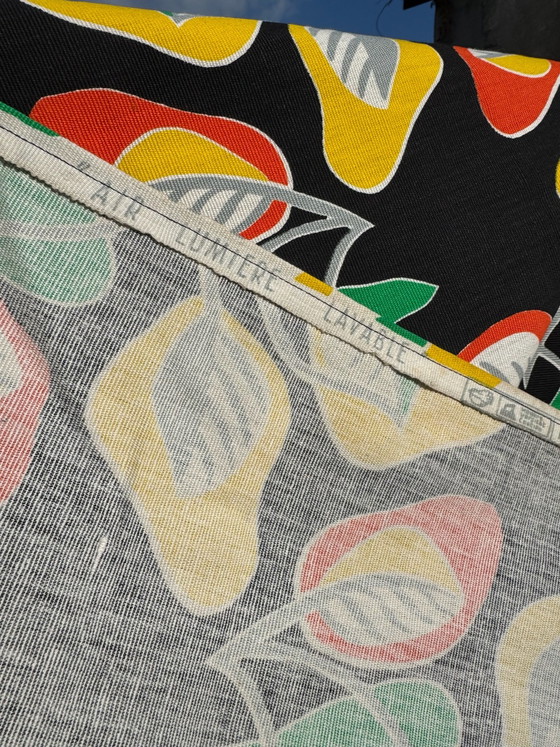 Colorful 70s Pop Curtains, Wall decoration, Cotton, Multi Color (photo 9 of 15)