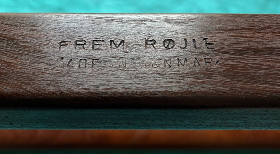 Image 1 of Vintage Deense teakhouten loungestoelen van Poul Volther: fauteuils in mid-century modern stijl.