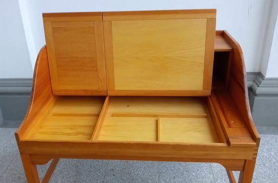 Image 1 of Bureau in Oregon Pine van Andreas Hansen voor Hadsten Träindustri