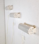 Lot de 3 appliques murales vintage Ikea Smyg en métal/plastique blanc