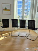 4x Tecta B20 design eetkamerstoelen van Marcel Breuer