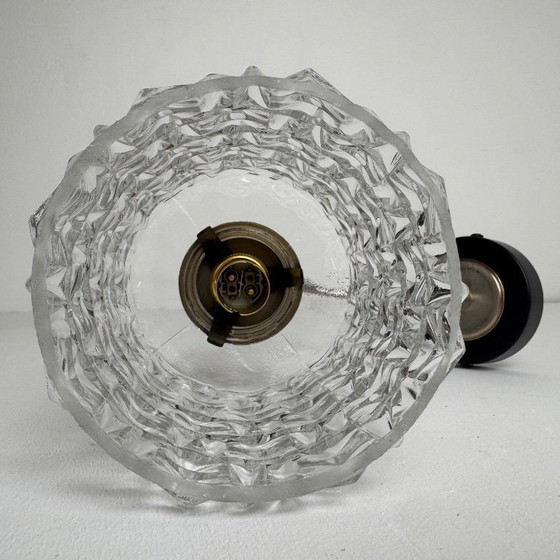 Image 1 of Applique da parete in vetro vintage con design a "punta di diamante"