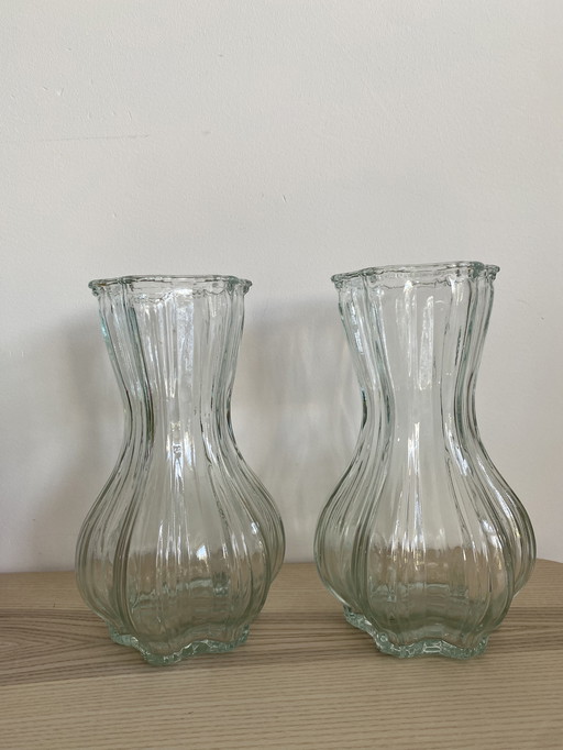 Vintage pair of vases - bubble