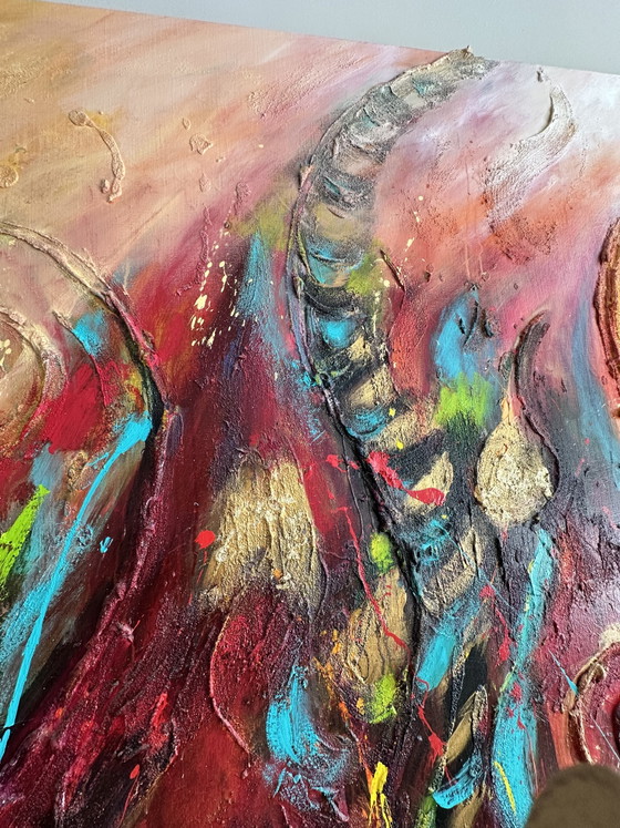 Image 1 of Painting 'I'm enough' by Adry, 120x120 cm, acrylic on canvas