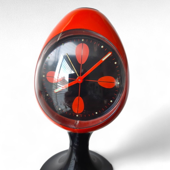 Image 1 of Wind-up Mechanical Alarm Clock, Space Age Design, Blessing, Germany,1970S