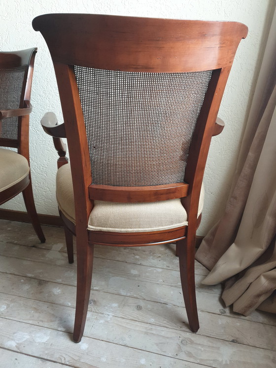 Image 1 of 4 exclusive cherry wood dining armchairs