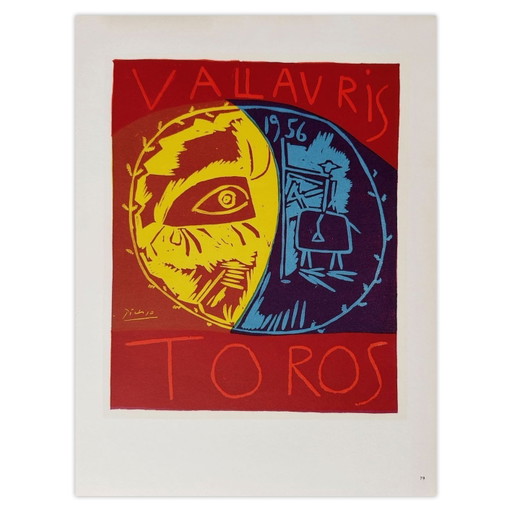 Pablo Picasso AF 1956 - Toros En Vallauris Poster 1959