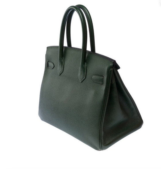 Image 1 of Sac HERMES Birkin 30 en Cuir Vert - 103577