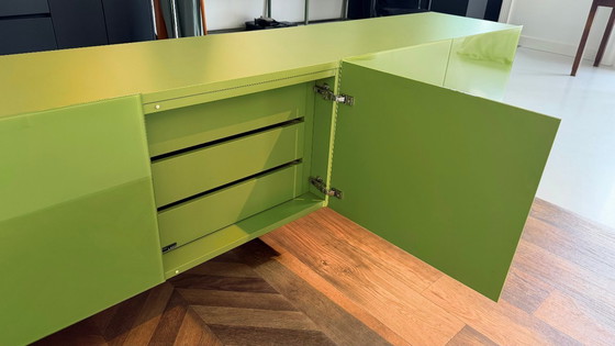 Image 1 of Meuble mural design Lago « Amplia » – buffet suspendu vert olive