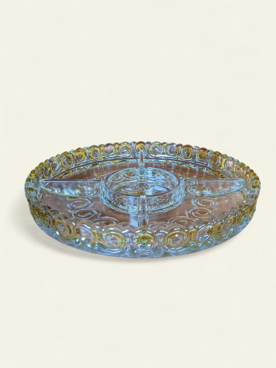 Image 1 of Coupe à goûter vintage de Walther Glas | verre jaune et transparent| années 70