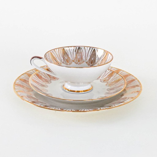 Porseleinen kopje, Duits ontwerp, jaren 70, vervaardigd door Bavaria Elfenbein Porzellan