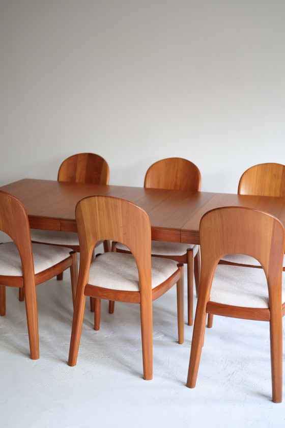 Image 1 of Set of 6 dining chairs model Morten, Niels Koefoed, 1960s