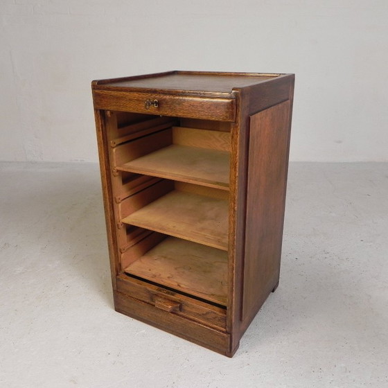 Eiken rolluikkast met 1 luik, 77 cm hoog, jaren 30 – Ladekasten, Wood (photo 4 of 18)