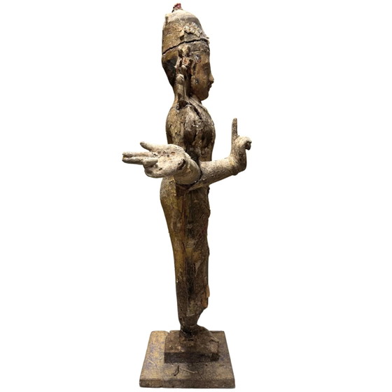 Esculturas monumentales de templo Venugopala Krishna del sur de la India – Siglo XVIII – Madera con – Wood (photo 4 of 10)