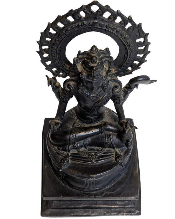 Avalokiteshvara sentado en posición de loto – Bronce tibetano – Esculturas, Bronze (photo 9 of 11)