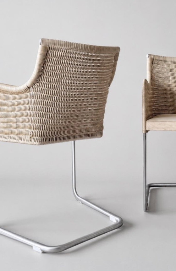 Image 1 of 2 Vintage Tecta D43 stoelen – William Dunkel - Beige Suede