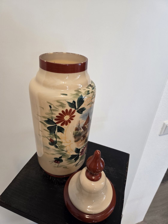 Image 1 of 2 antique opaline vases