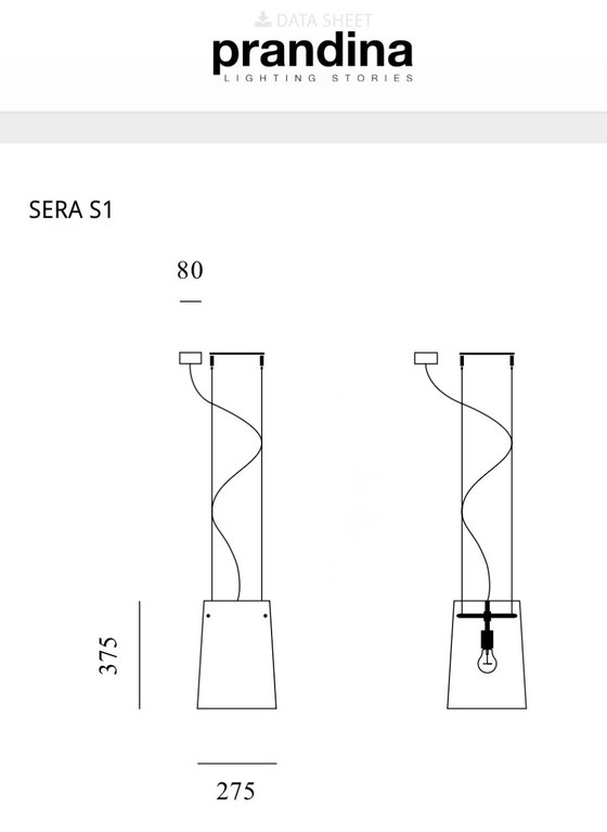 Image 1 of 2x Prandina S1 lamp 