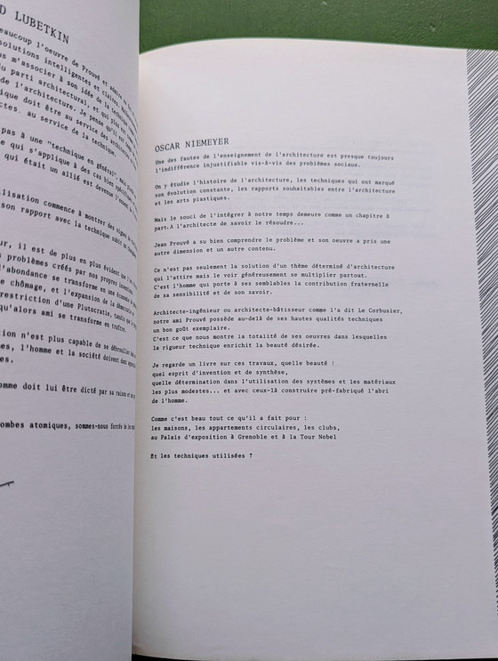 Image 1 of Jean Prouvé CNAM course 1962-1963 by JP Levasseur, 1983