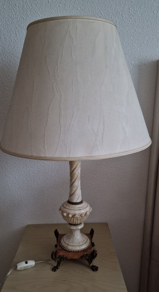 Lampe de table vintage en marbre