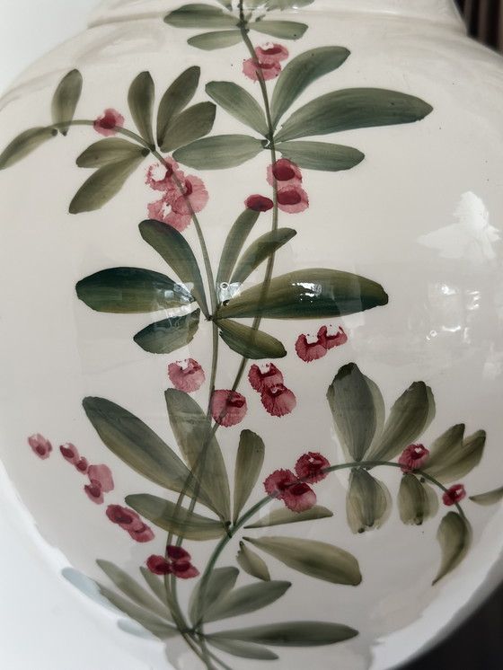 Image 1 of Large hand-painted Italian ceramic amphora – Bassano tradition