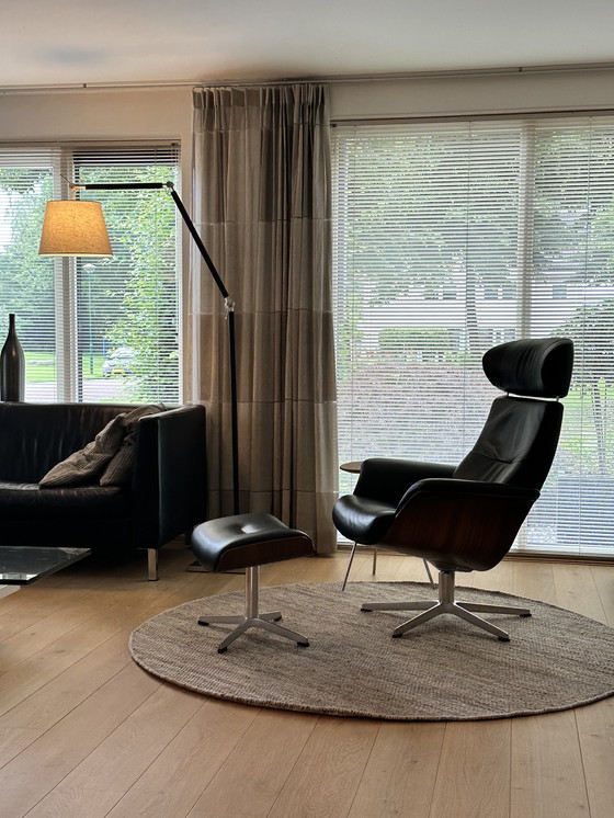 Image 1 of 3-seater sofa | leather | black | Touche (2x)