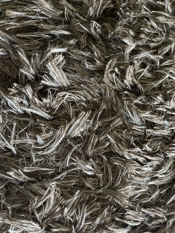 Image 1 of hoogpolig shaggy bruin kleed 3 x 3m