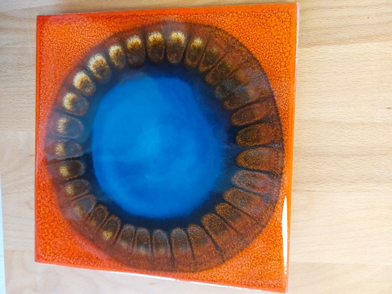 Image 1 of Vintage Hutschenreuther ceramic tile – Design Renée Neue (1970s)