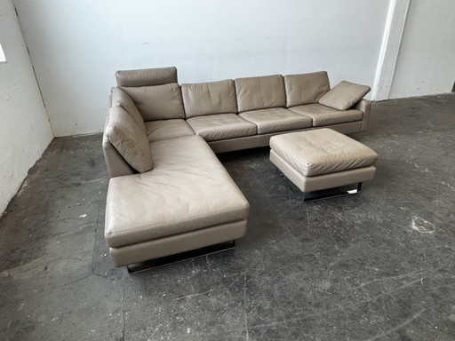 COR Conseta Designer Sofa Couch Corner Sofa Leather Taupe Original Price €20,000
