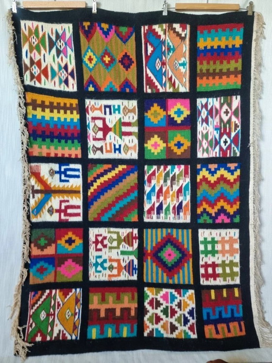 Large Vintage Wall Rug. – Wall decoration, Wool (photo 5 of 6)