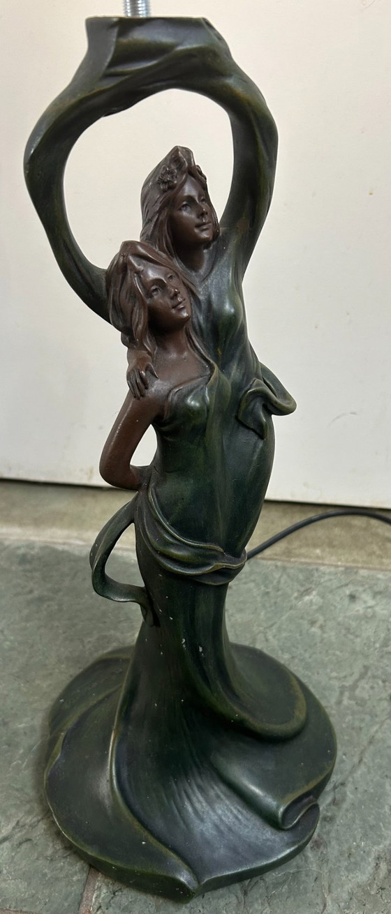 Lámpara de Mesa Art Nouveau 2 Ninfas August Moreau – Auguste Moreau, Lámparas de mesa, Other, Metal (photo 8 of 16)