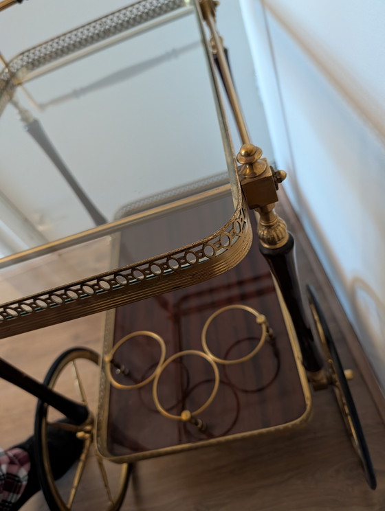 Image 1 of Serveer wagen Maison Jansen jaren 40-50