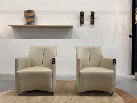 Image 1 of 2 Sillones Leolux Galathea Senso color blanco roto