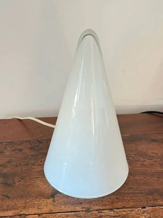 Lampada da tavolo vintage SCE vetro opalino – modello Tipi / Iceberg - anni '80 – Lampade da tavolo, Cristallo (photo 3 of 4)
