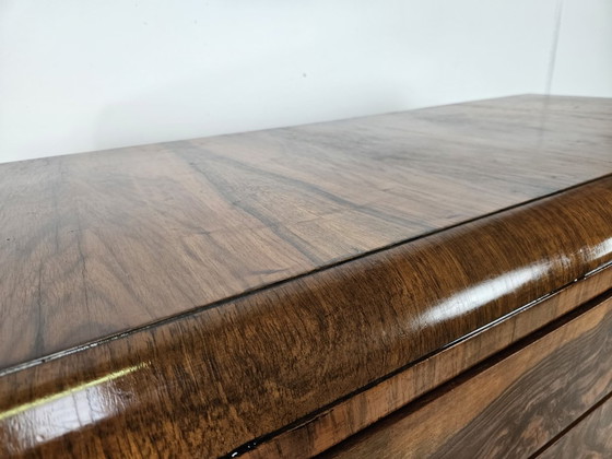 1940s Art Decò walnut chest of drawers, Wood, Brown, Klassiek (photo 7 of 24)