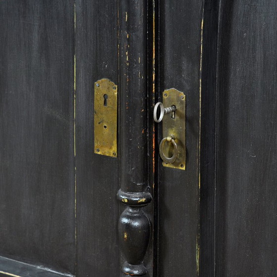 Credenza in pino con 5 cassetti, circa 1900 – Credenze, Wood, Brass, Vintage (photo 9 of 12)