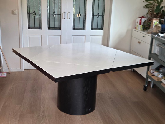 Uitschuifbare Eettafel, Zwart en Wit Hout, Rosenthal, Modern (foto 2 van 9)
