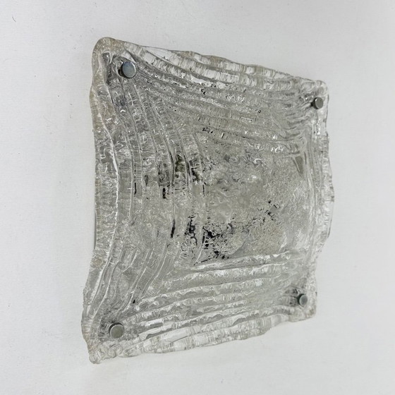 Image 1 of Lampe de plafond/applique Mazzega en verre de Murano soufflé à la main, style années 1970