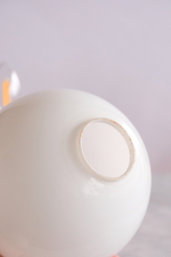 Image 1 of 2 lampes vintage en bois et verre