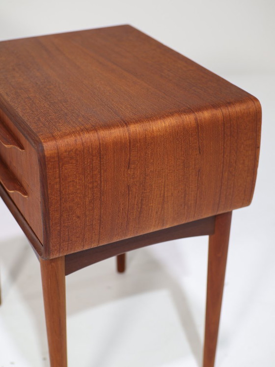 Image 1 of Johannes Andersen Silkeborg teak Danish bedside tables 1960s