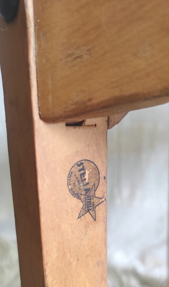 Image 1 of Chaise en bois massif par Stella - années 50/60