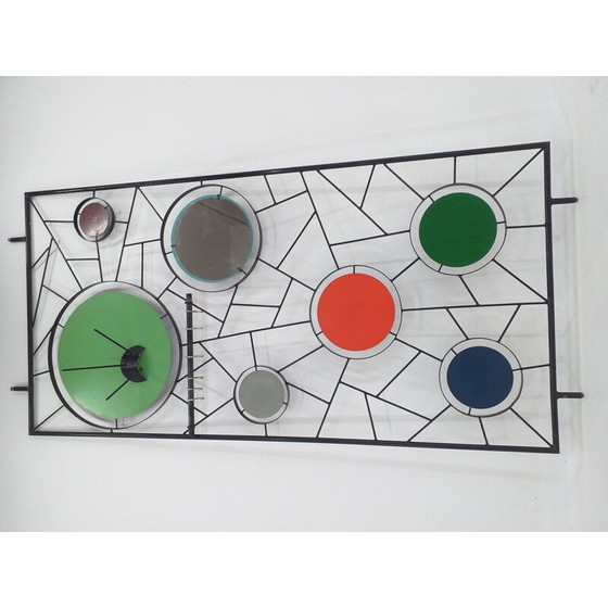 Image 1 of Vintage wall coat rack with mirror, Italy 1960