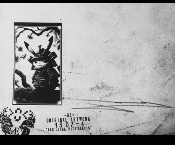 Image 1 of Oeuvre Pikachu (Pokemon) Pikachu samouraï 