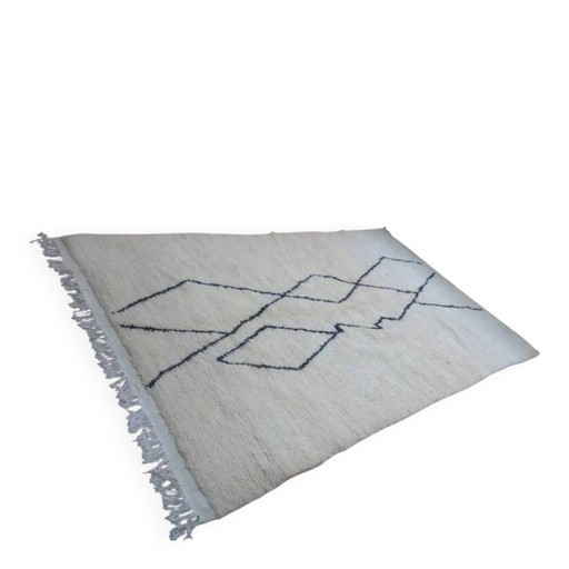 Handgeweven Marokkaans vloerkleed - Berber design - handgemaakt van wol - 252 x 146 cm