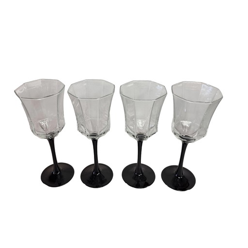 Vintage white wine glasses