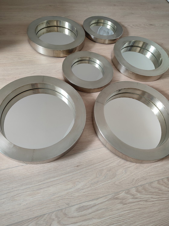 Image 1 of Set van 6 spiegels, modern/industrieel 