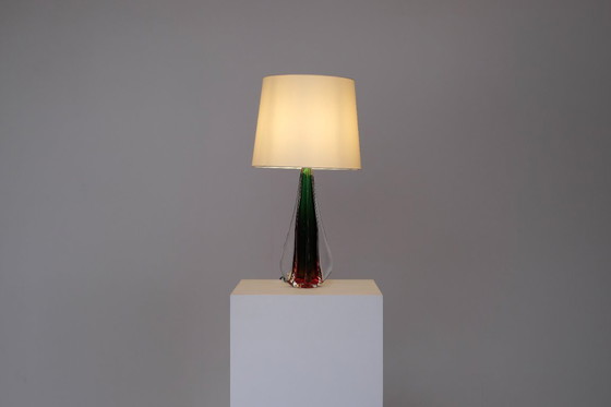 Image 1 of Lampe de table en verre de Murano attribuée à Flavio Poli pour Seguso, Italie, années 1960s