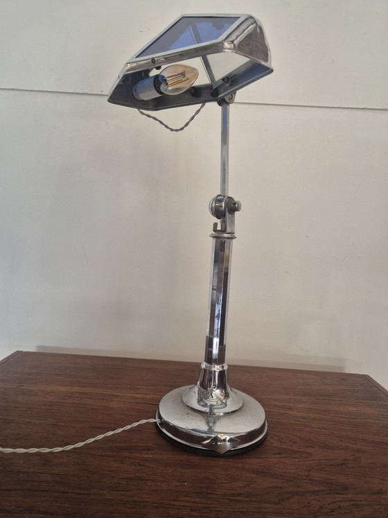 French Art Deco Desk Lamp by Pirouett 1930 – Table lamps, Metal, Glass (photo 15 of 15)
