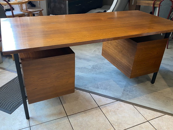 Bureau de direction double face scandinave en palissandre et métal 6 tiroirs vintage années 60 – Bureaux (photo 5 of 20)